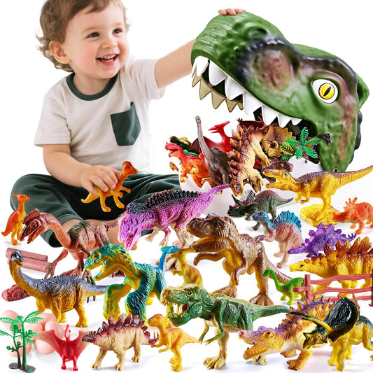 XINSITE dinosaur figurines collection with vibrant colors for imaginative play.
