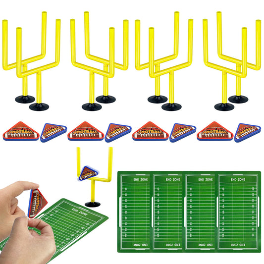 XIPEGPA mini flick football goal posts for desk play; easy to assemble.