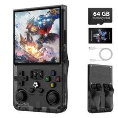 xiskt R36MAX front view for portable retro gaming on the go