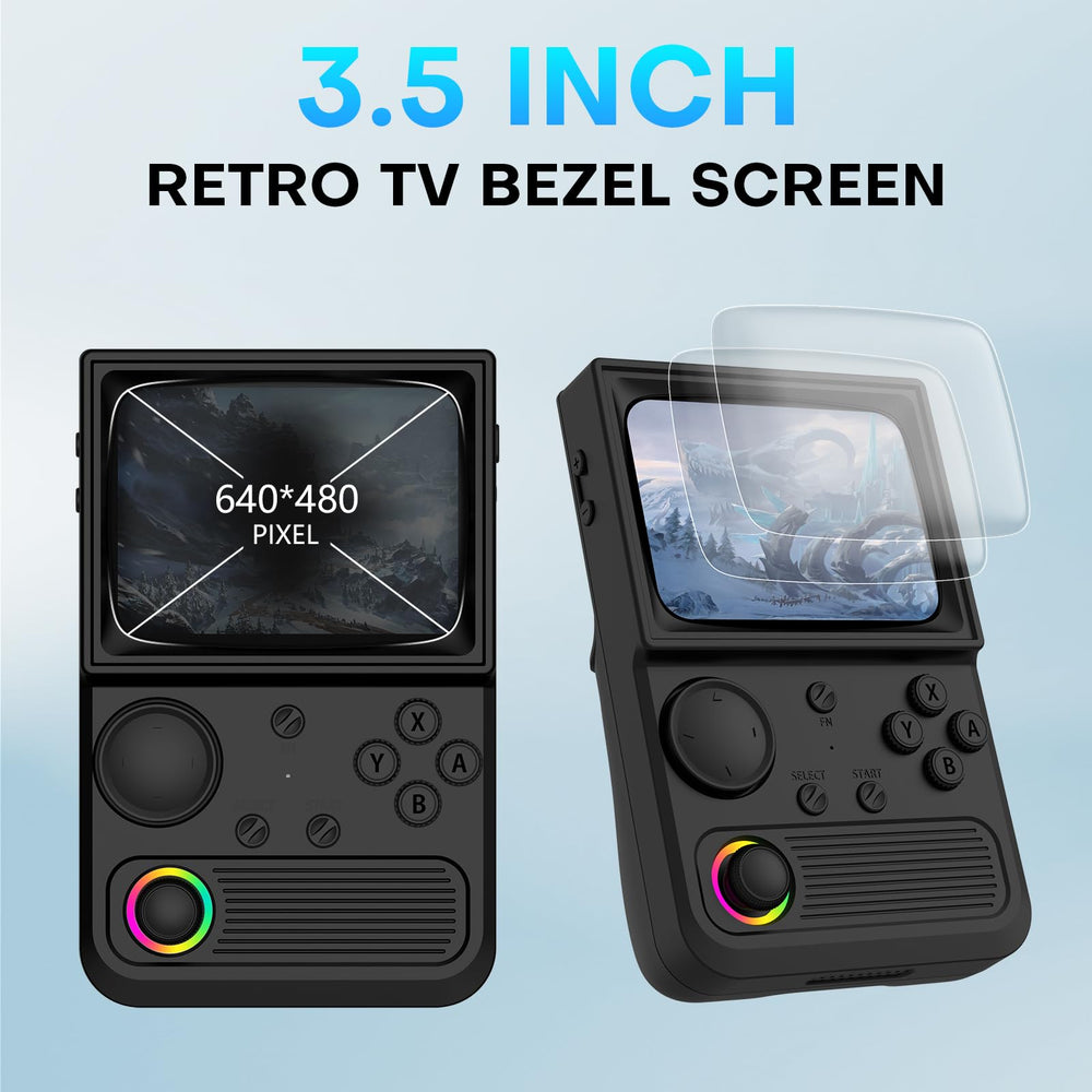 Xiskt R36T 3.5-inch IPS screen displaying crisp retro visuals