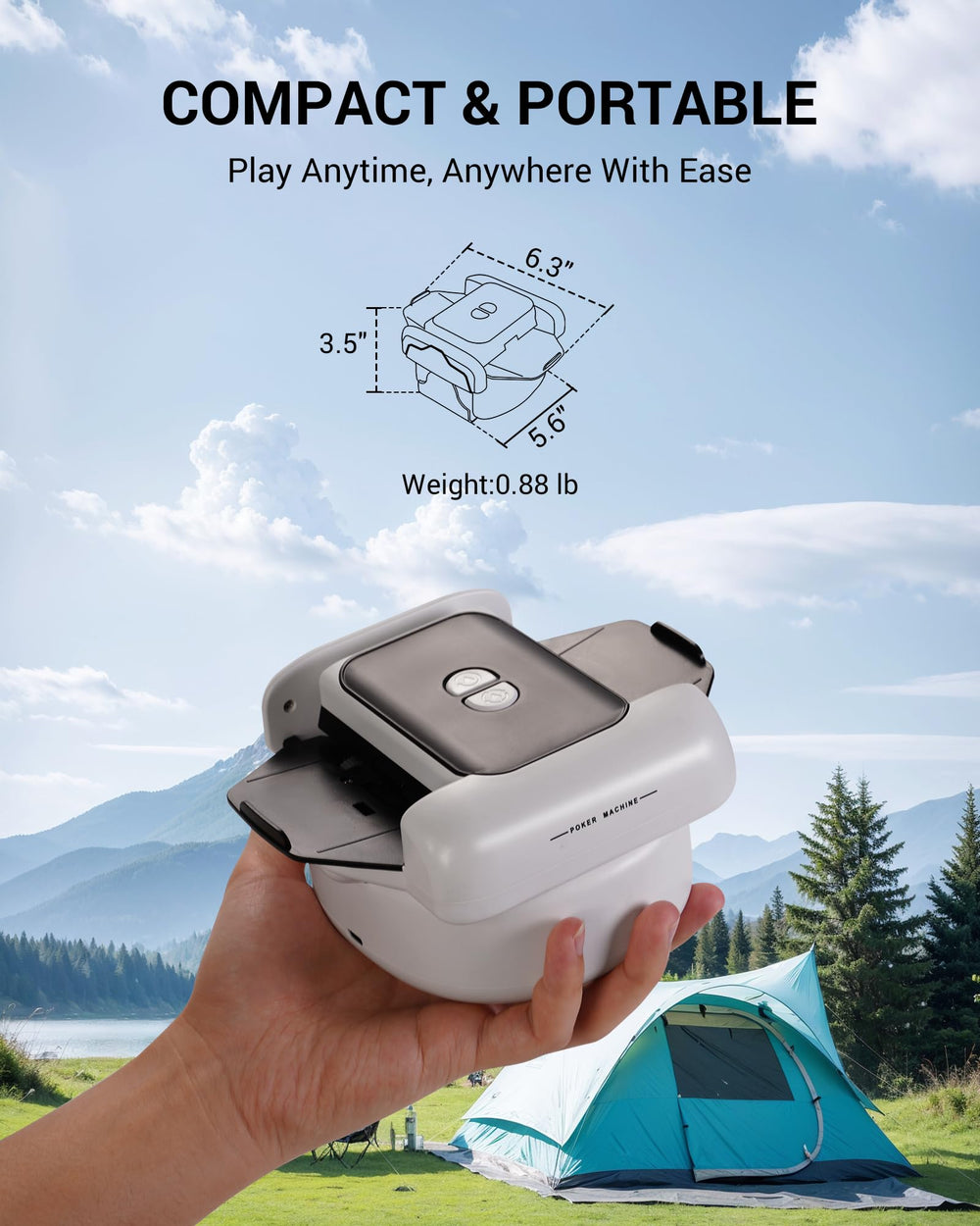 XISZMOG Compact packing case keeps the shuffler safe during travel.