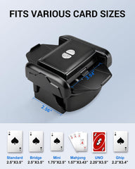 XISZMOG shuffler deck compatibility handles standard cards up to 3.94 by 2.56 inches