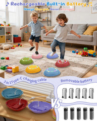 XIUREI stepping stones light and music activation showing color and sound