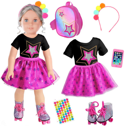 XIVEENS 18-inch doll dress for stylish playtime outfits