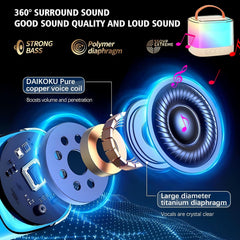 Xiwoa Karaoke Machine LED lights illuminate 360° dance moments.