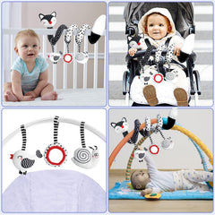XIXILAND high-contrast sensory fabric toy for delicate baby skin.