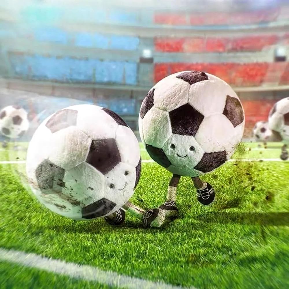 XIYUAN football plush dimensions 13.7in by 9.8in for sizing play
