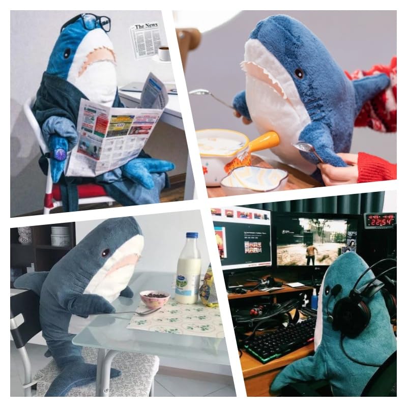 XIZHI giant shark plush stitching detail demonstrates quality craftsmanship.