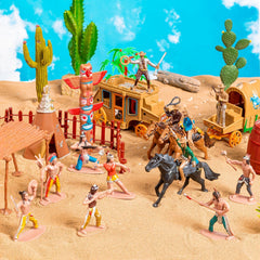 XJWWHZ Western cowboys on horseback: enhances historical storytelling and imaginative play