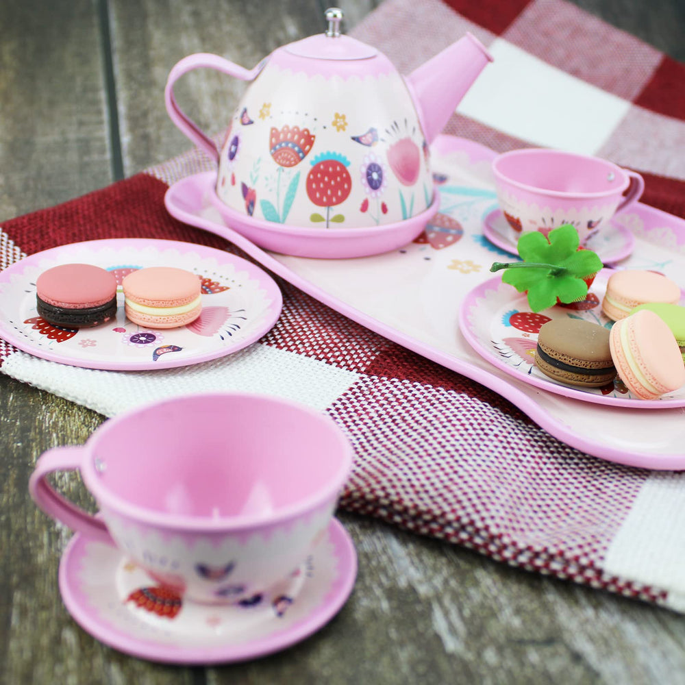 Xlong Pink Tea Set big plates suit desserts and sharing moments