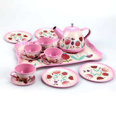 Xlong Pink Tea Set kitchen scene encourages role play and cleanup practice