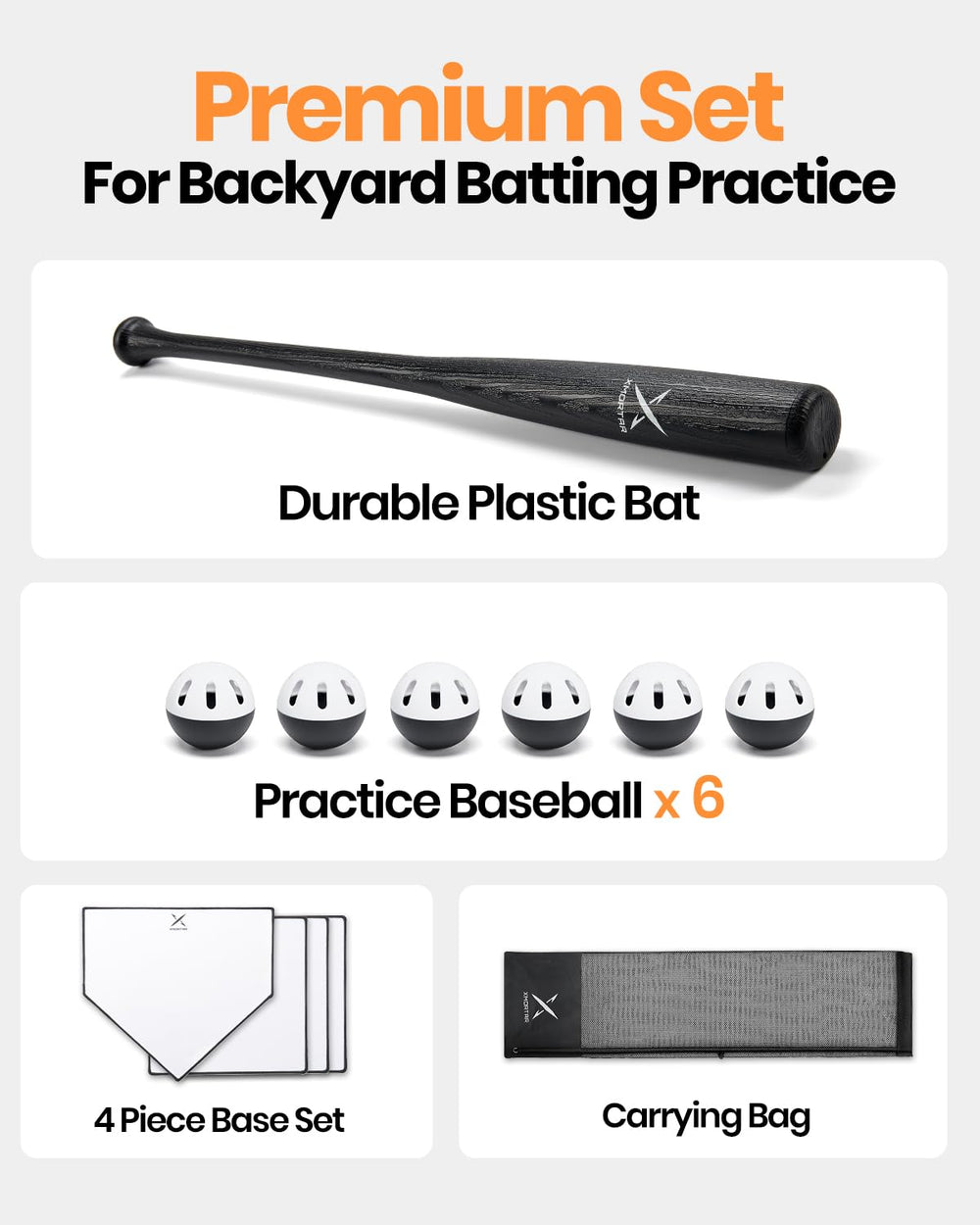 Six perforated balls designed for smooth throws and varied arcs.