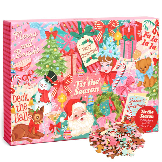 xo, Fetti Christmas Puzzle box front with 1000 pieces for a cozy unboxing