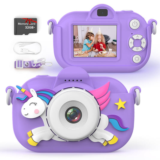 Xoieod Kids Camera with dual lens for easy selfies and landscapes.