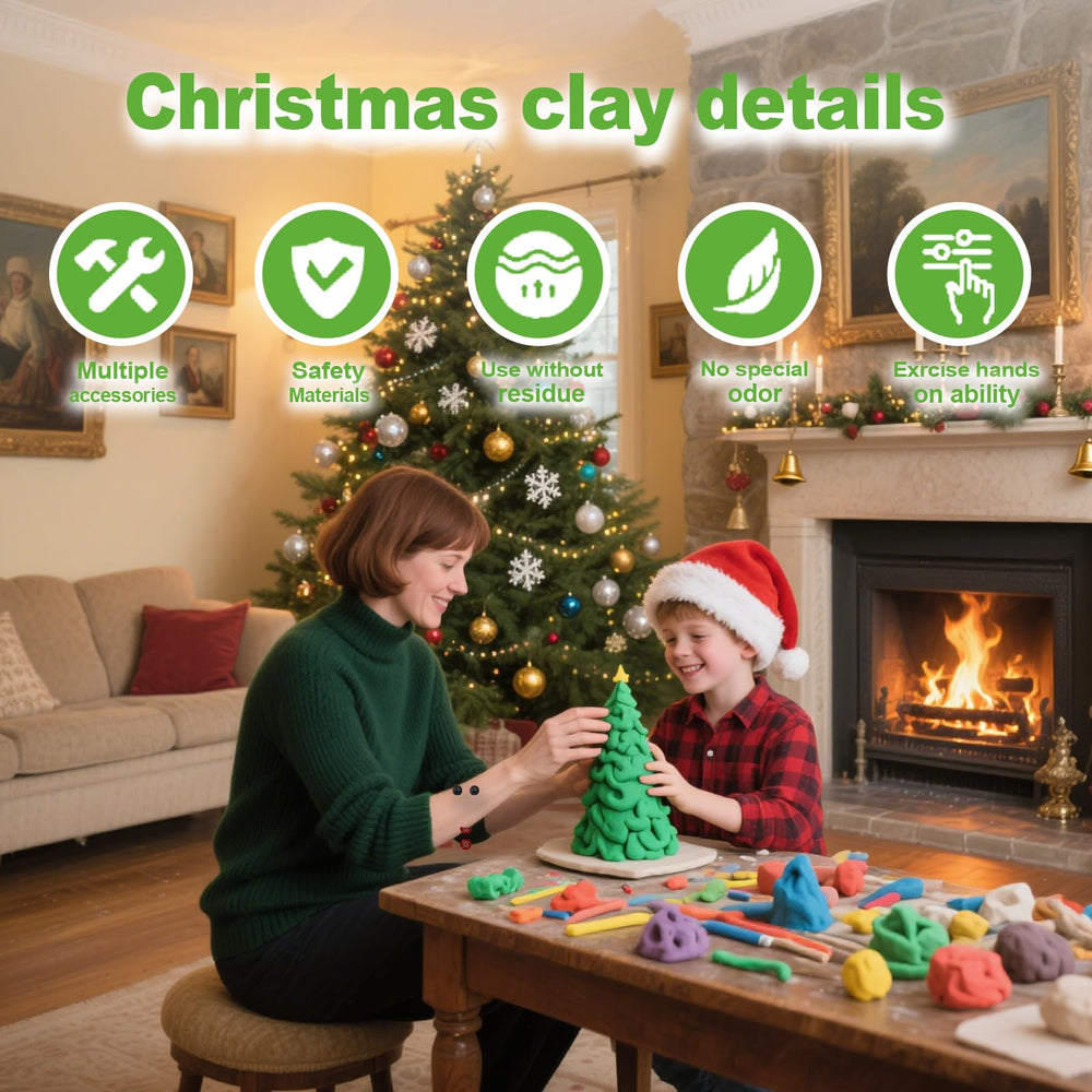 Xoprmey Christmas stars and bells add sparkling accents.