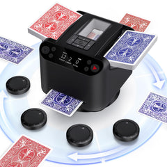 XPAW automatic card shuffler and dealer in action shuffling for poker and UNO