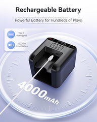 XPAW rechargeable lithium battery powers long sessions with quick charging.