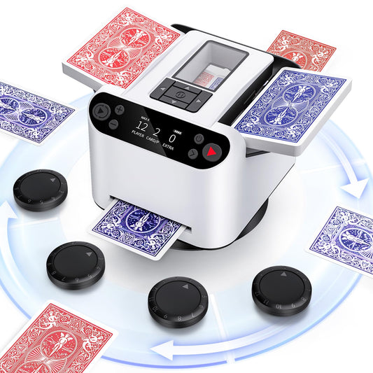 XPAW shuffler-dealer-360-rotate for smooth card rotation.