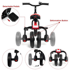 XPIY Tricycle sturdy-carbon-steel red promises stable, durable outdoor adventures