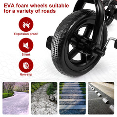 XPIY Tricycle EVA-wheels red emphasize puncture-resistant, smooth indoor-outdoor trips