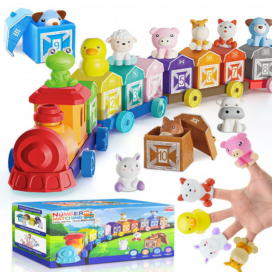 XPQKDC toddler farm train set train image showing interactive play and early learning benefits