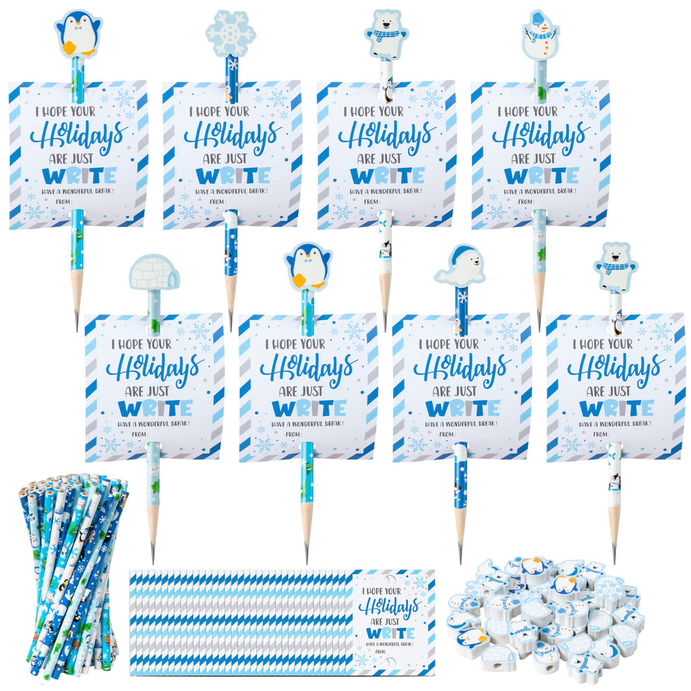 Xqumoi winter polar pencils 60-pack ready for classroom writing