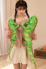 Xshelley green lizard plush pillow-friendly companion for kids.