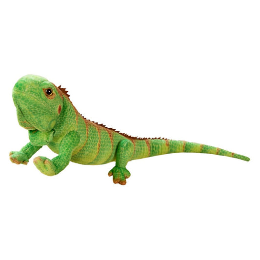 Xshelley realistic green lizard plush front view for cozy hugs.