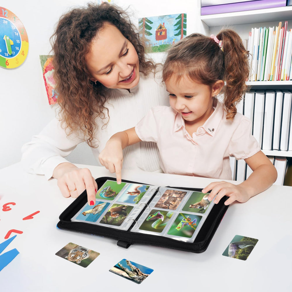 XSHNUO Card Binder compact design fits in bags for on-the-go play.