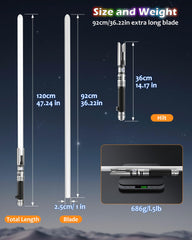 X-TREXSABER aluminum hilt emphasizes durability for real-feel battles