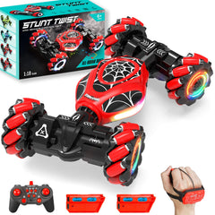 XUERENTECH Spider Gesture RC Car front view with eye-catching lights for indoor play.
