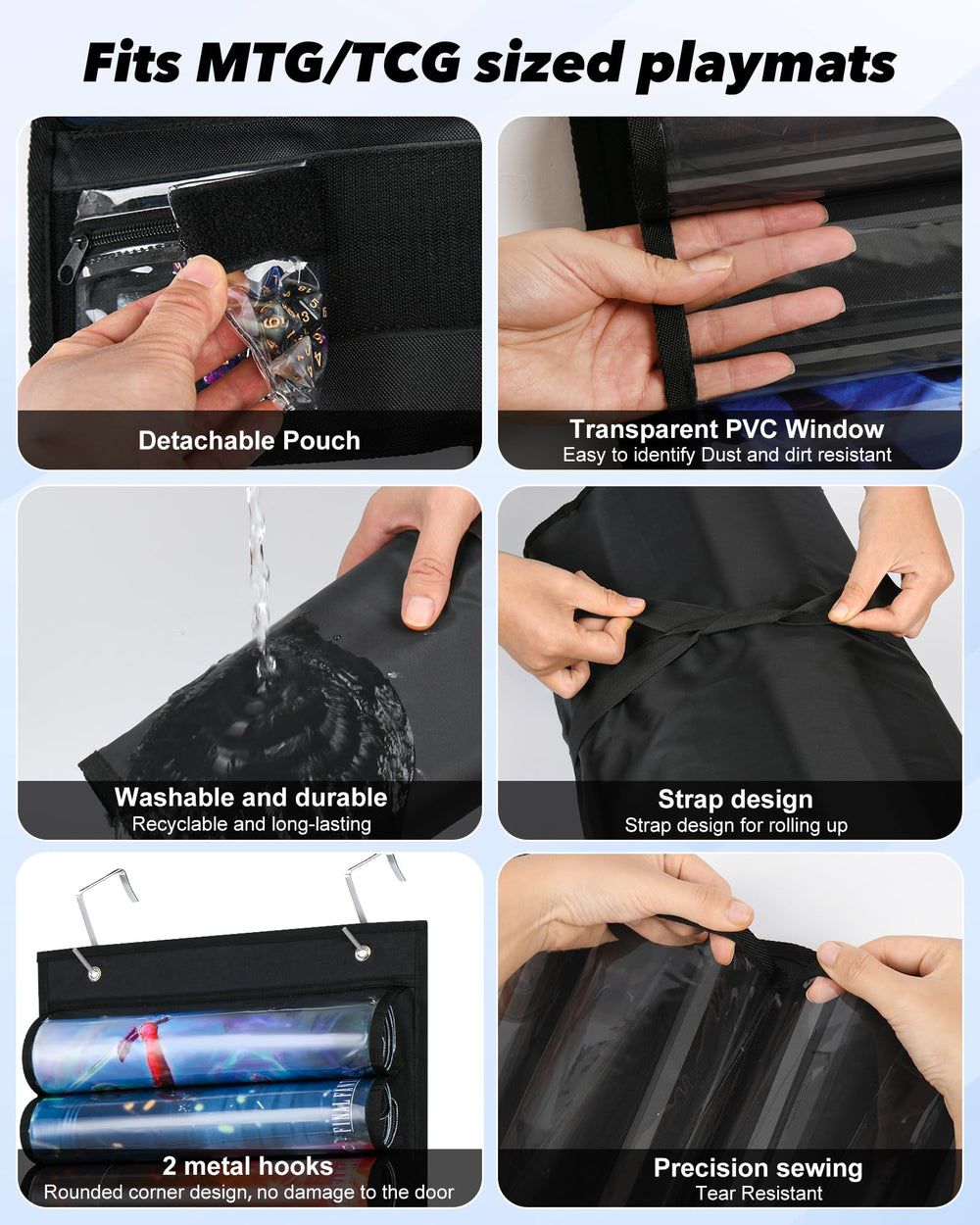 XUJKK Includes two detachable dice pouches to organize tokens.