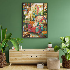 XURLEQ Cozy Room puzzle detailed pieces with velvet touch finish.