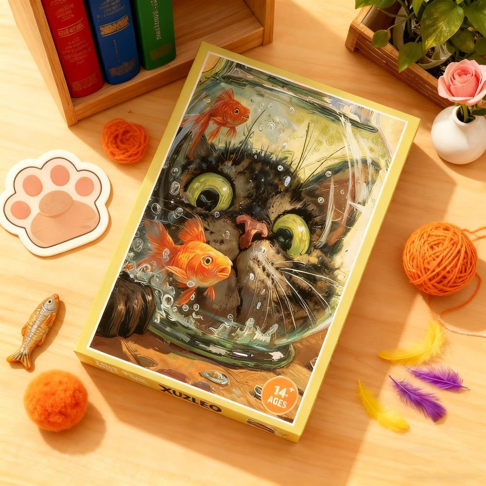 XURLEQ Curious Cat puzzle gift-ready packaging makes a thoughtful present.