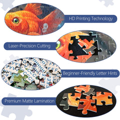 XURLEQ Curious Cat puzzle velvet matte finish enhances piece feel and visual appeal.