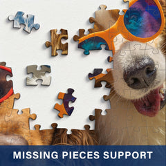 XURLEQ Dog Selfie Puzzle assembly progress hints at approachable difficulty