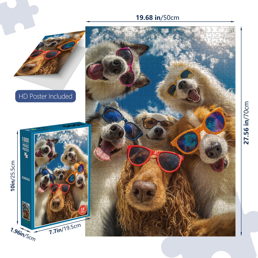 XURLEQ Dog Selfie Puzzle laser-cut edges provide a snug, satisfying fit
