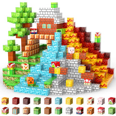 XWSG 100Pcs Magnetic Blocks for safe, creative building and fine motor skill practice