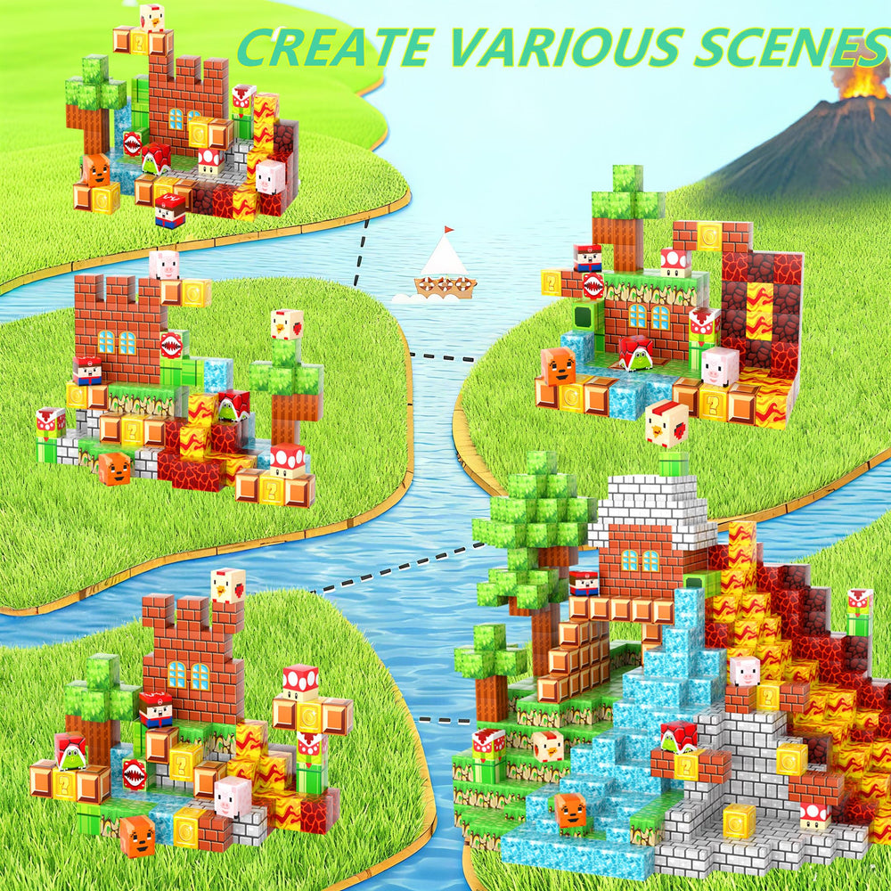 XWSG buildable game elements enable themed play and level based challenges.