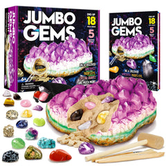 XX Gemstone Dig Kit amethyst block with hidden gems for hands-on exploration