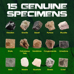 XX Rock Identification Sheet included for easy mineral recognition