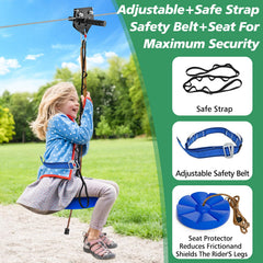XXBEN 60mm swing seat provides sturdiness for growing riders
