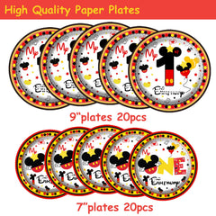 XXDecor red cartoon 7-inch plates for snacks and cake