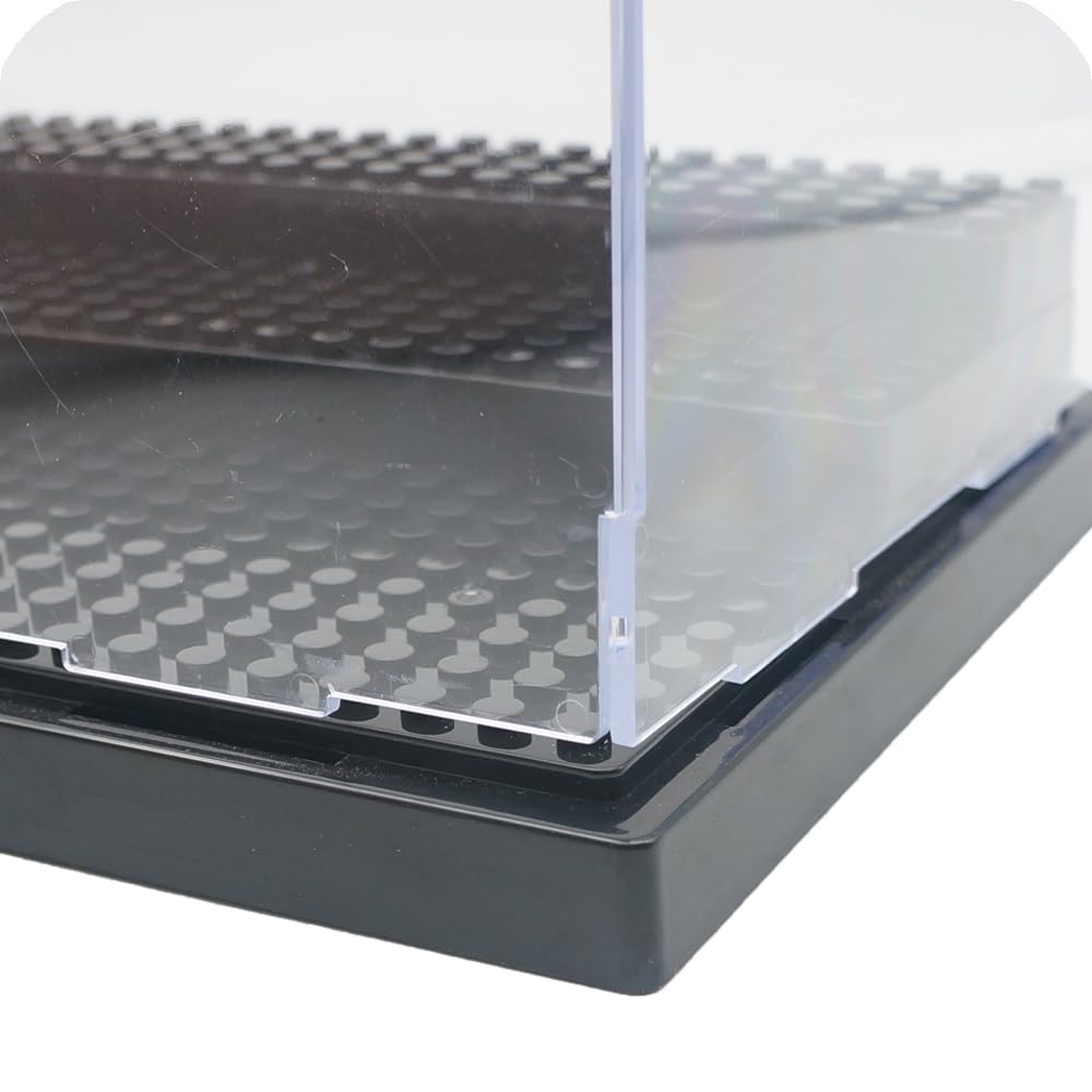 XXINSHI minifigure display case 3-tier steps enhances viewing angle and organization.