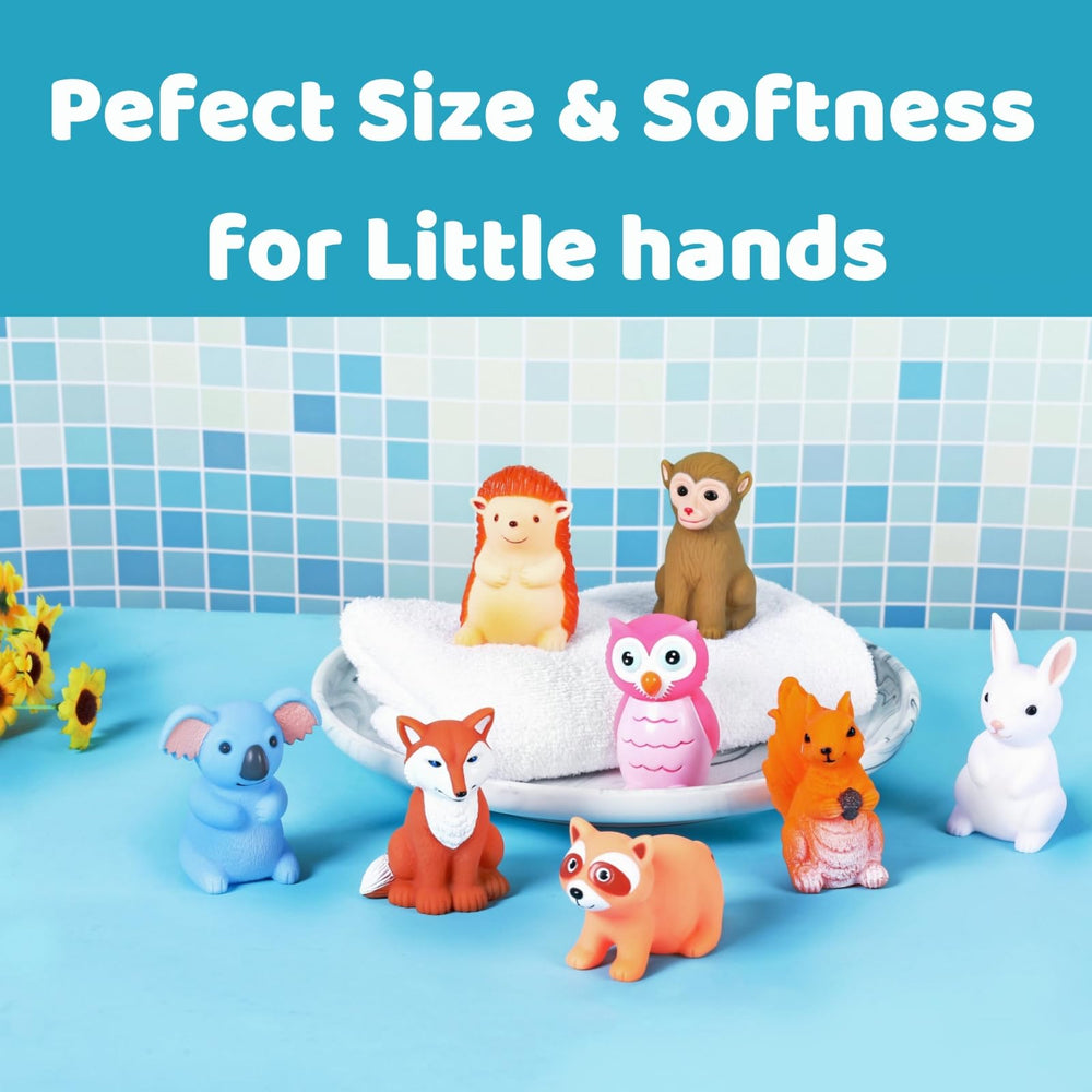 XY-WQ Animal C Fox bath toy, soft PVC and easy to grip for tiny hands