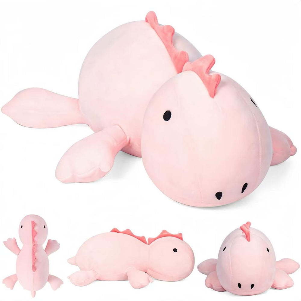 XYG pink dinosaur weighted plush for comforting hugs and sensory soothing.