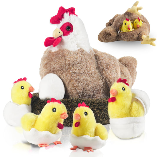 XYHQYB 9-in-1 chicken stuffed animal ready for play and cuddle.