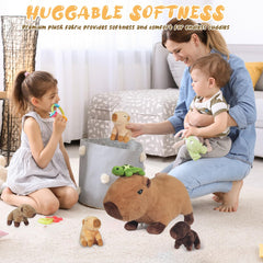 XYHQYB capybara plush pillow provides a comforting bedtime companion.