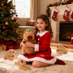 XYHQYB capybara plush zipper-back storage detail for neat play