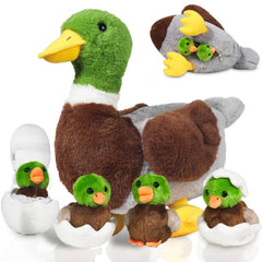 XYHQYB Mallard Duck Mommy Plush, 12-inch soft cuddle toy for kids
